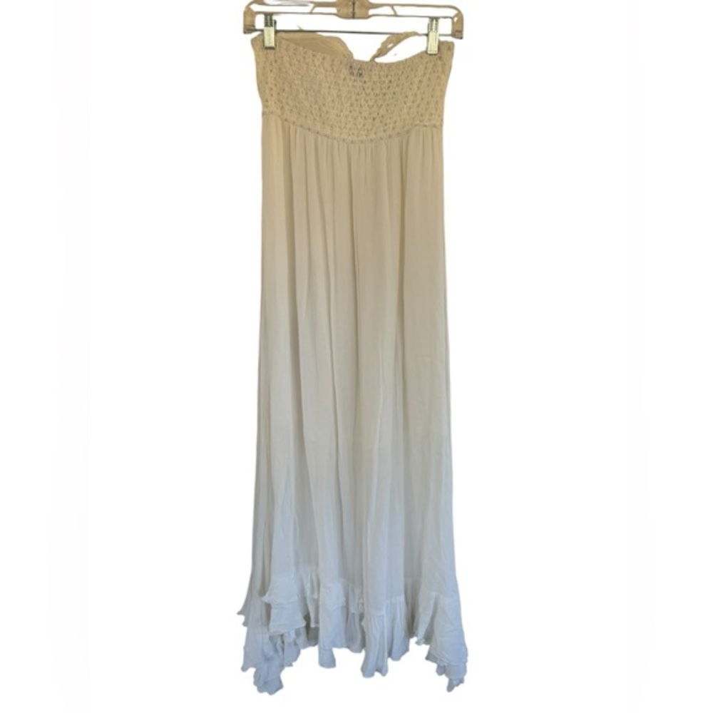 The Post Strapless White Lace‎ Bust Maxi Dress Size Medium - Picture 6 of 6